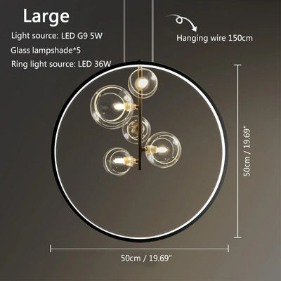 Nordic Living Room Simple Magic Bean Molecule Bubble Lamp Full Spectrum Eye Protection Bedroom Restaurant Glass Ball Chandelier