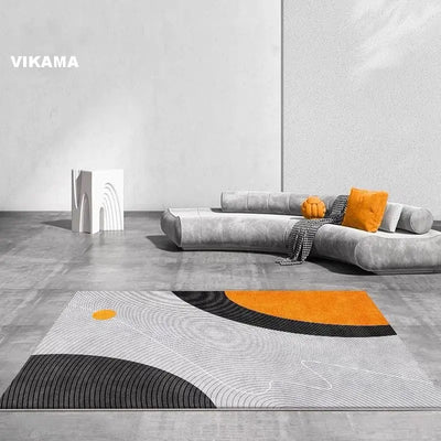 VIKAMA Nordic Simple Crystal Velvet Carpet Living Room Dirt Resistant Bedroom Sofa Coffee Table Mat Bedroom Bedside Non-Slip Mat