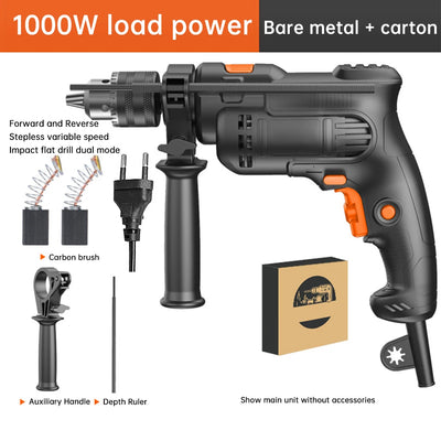 Multifunction Electric Drill Lmpact Drill Hammer Adjustable Speed Forward/Reverse Adjustable With Depth Scale EU Plug Hand Tool