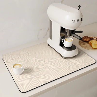 Coffee Machine Mat Drain Pad Quick Dry Dish Drying Mats Super Absorbent Tableware Draining Pad Kitchen Dinnerware Placemat Rug