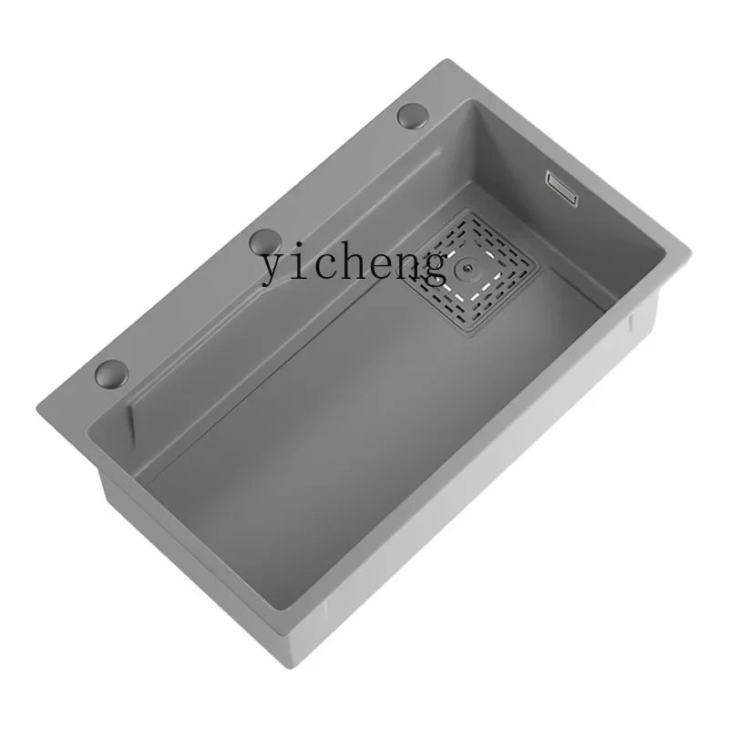 XL Stainless Steel Kitchen Sink Sus304 Nano Gun Gray Washing Basin Household Sink