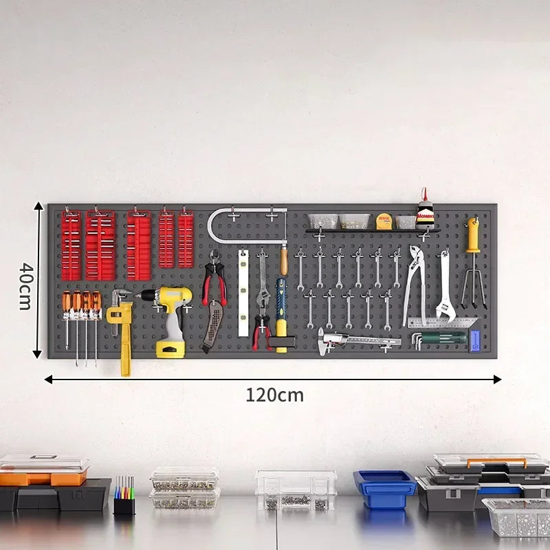 Metal Tools Wall Hole Plate Universal Wall Hanging Tool Storage Plate Portable Tool Organizer Packaging Hole Board Shelfs