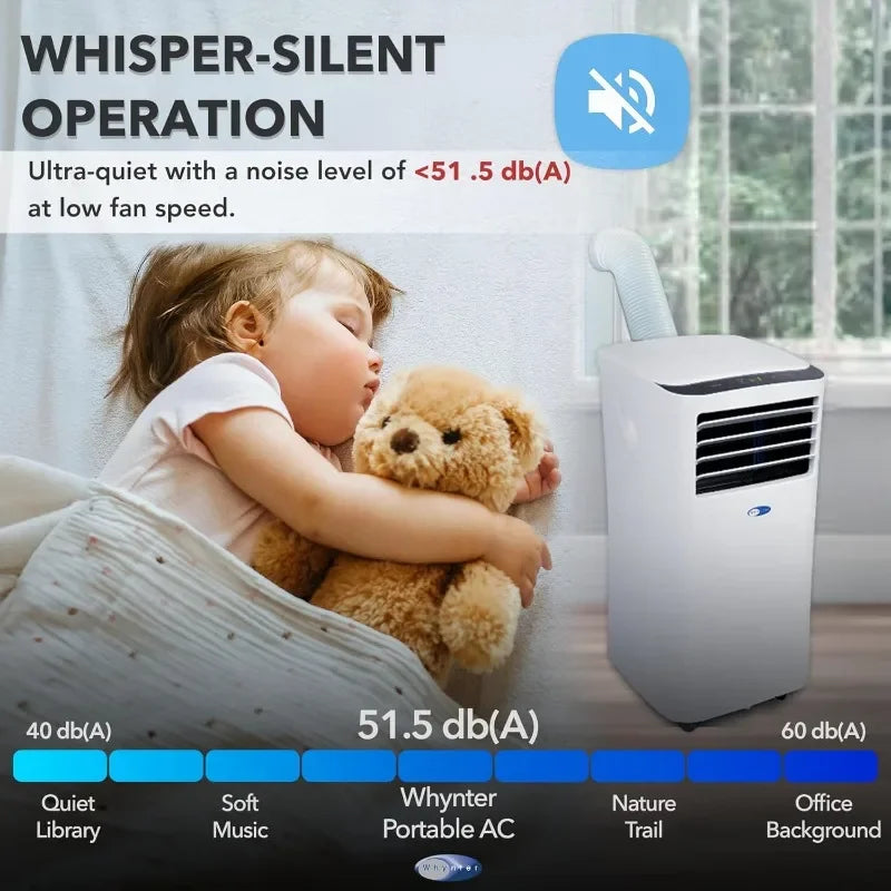 Whynter ARC-102CS Compact Size 10,000 BTU (7,000 BTU SACC) Portable Air Conditioner, Dehumidifier, and Fan