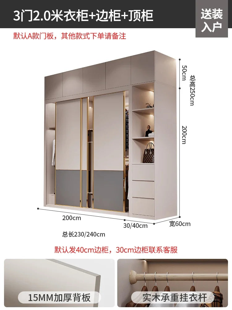 Nordic Drawer Wardrobes Multilayer Doors Modern Open Closets Room Wardrobes Drawers Shelf Armoire De Rangement Bedroom Furniture