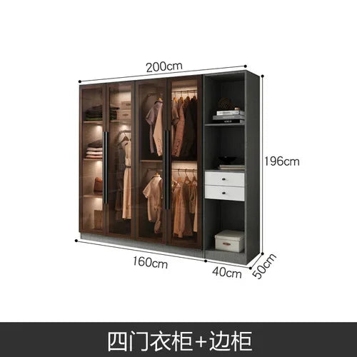 Design Living Room Closet Storage Box Indoor Black Hotel Indoor Display Cabinet Creative Wood Meuble Chambre Furniture Bedroom