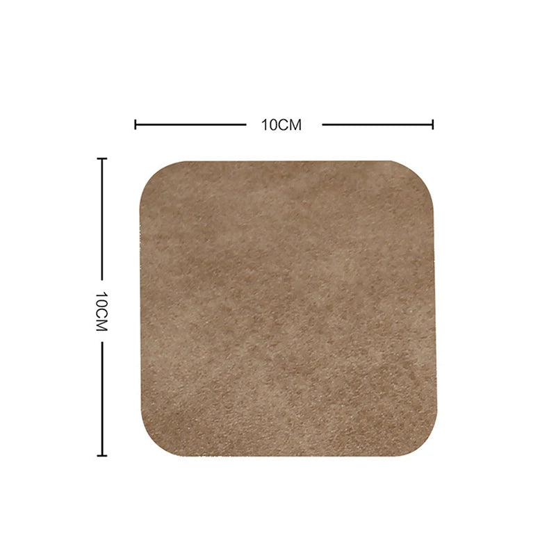 1pcs Light Luxury Solid Leather Placemat Coffee Brown PU Table Mat Waterproof Oilproof Heat-Insulated Plate Bowl Pad Table Decor