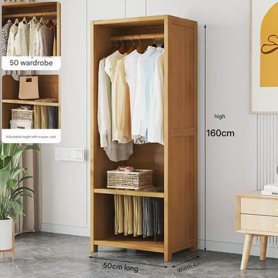 Space Saving Cheap Closet Modern Minimalist Nordic Display Lounge Open Wooden Wardrobe Storage Vestidores Trendy Furniture