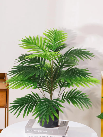 1pc 24Leaves Artificial Palm Plants Leaves Faux Turtle Leaf Fake Monstera Tropical Large Palm Tree Leaves Outdoor Imitation Leaf