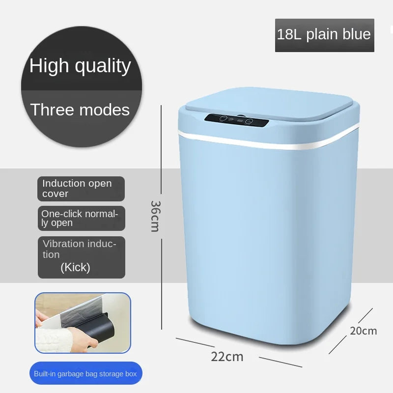 Smart Sensor Garbage Bin Kitchen Bathroom Toilet Trash Can Best Automatic Induction Waterproof Bin with Lid 12/14/16/18L