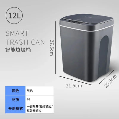 16L Smart Trash Can Automatic Sensor Dustbin Electric Waste Bin Waterproof Wastebasket For Kitchen Bathroom Recycling Trash