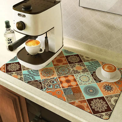 Super Absorbent Tableware Kitchen Dish Drying Mats Table Drain Pad Heat Resistant Counter Top Mat Non-slip Draining Placemat