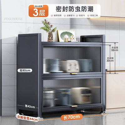 Floor Multi-layer Home Storage Cabinets Kitchen Furniture Nordic Kitchen Cabinets Rack Multi-functional Bowl Sideboard Cabinet Y