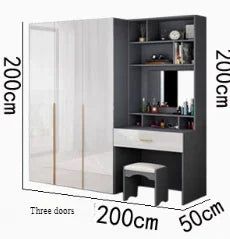 Sliding Mirror Wardrobes Storage Luxury Bedroom White Wooden Rack Wardrobes Cabinets Clothes Guarda Roupas Home Furniture