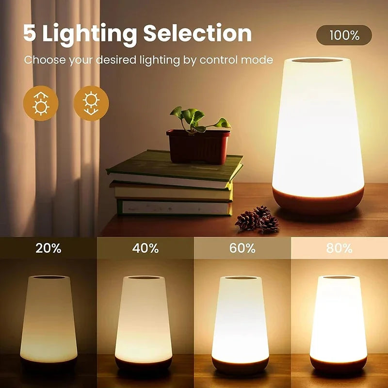 Xiaomi Mijia 13 Color Changing Night Light RGB Remote Control Touch Dimmable Portable Table Bedside Lamps USB Rechargeable Lamp