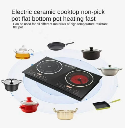 110V/220V New Design Hot Sale High Power Multi-function Double Burner Induction Stove 2 Hob Electric Cooking Stove