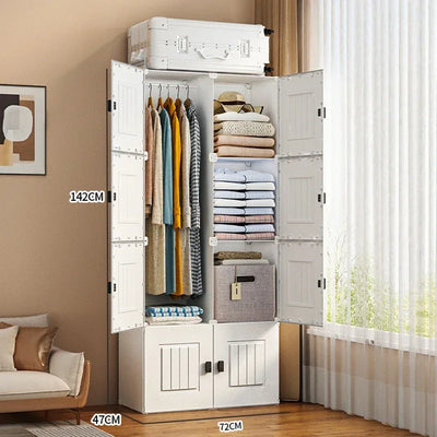 Nordic Minimalist Wardrobe Cupboard Storage Organizer Partitions Bedroom Closet Portable Living Room Muebles Trendy Furniture