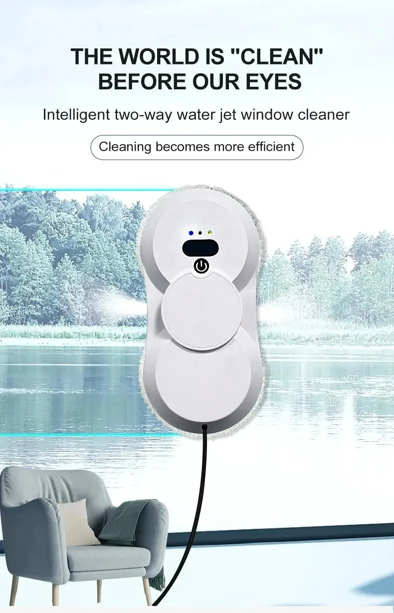 Window Cleaning Robot Ultra-thin Double Water Spray Remote Control Planning Window Cleaning Machine  Window Wiper Glass Wiper