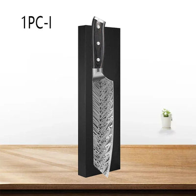 WXCOO Professional Kitchen Chef Knives Set Stainless Steel Boning Knife Damascus Steel Pattern Cleaver Fruit Bread Santoku Knife