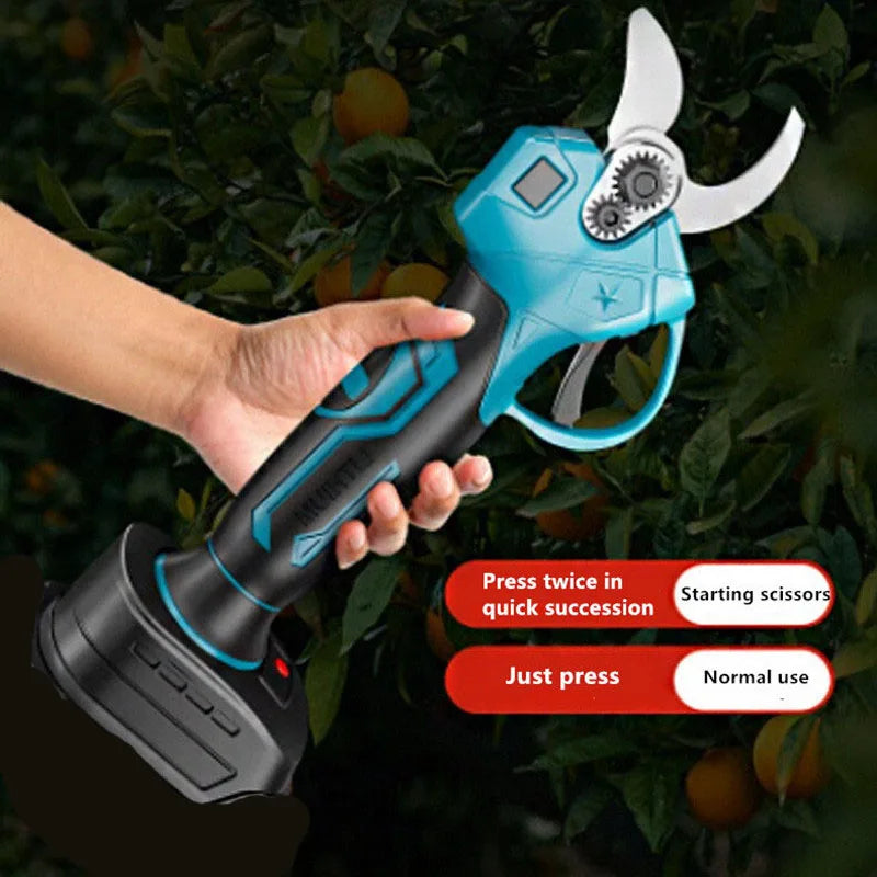 Brushless Cordless Electric Pruning Shears Brushless Garden Pruner Tree Branch Pruner for 18-21V Makita Battery （No Battery）