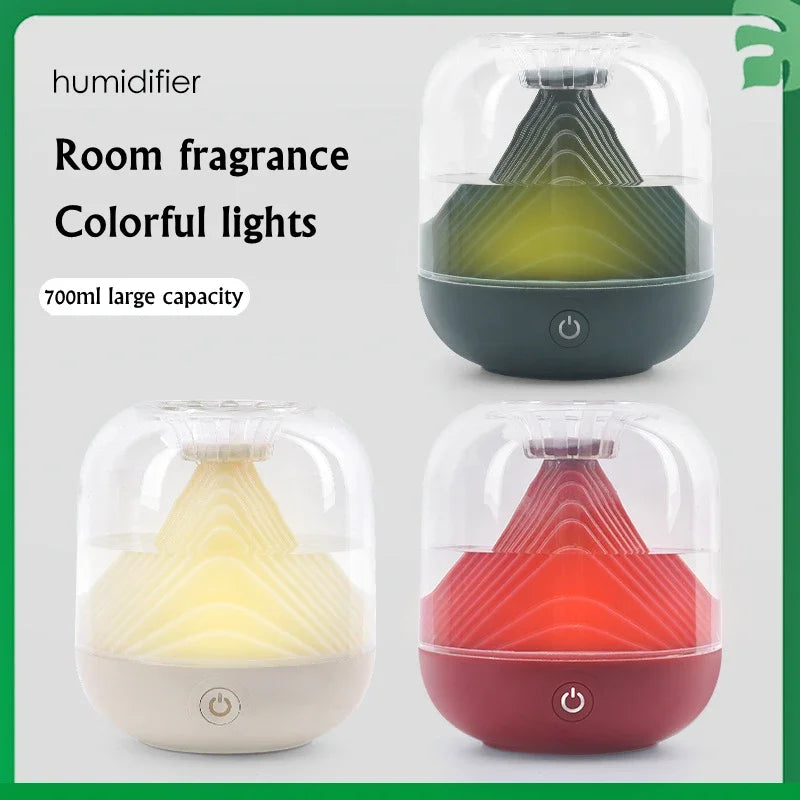 Wireless Air Humidifier Aromatherapy Diffuser LED Lamp - USB Rechargeable - 700ml Capacity