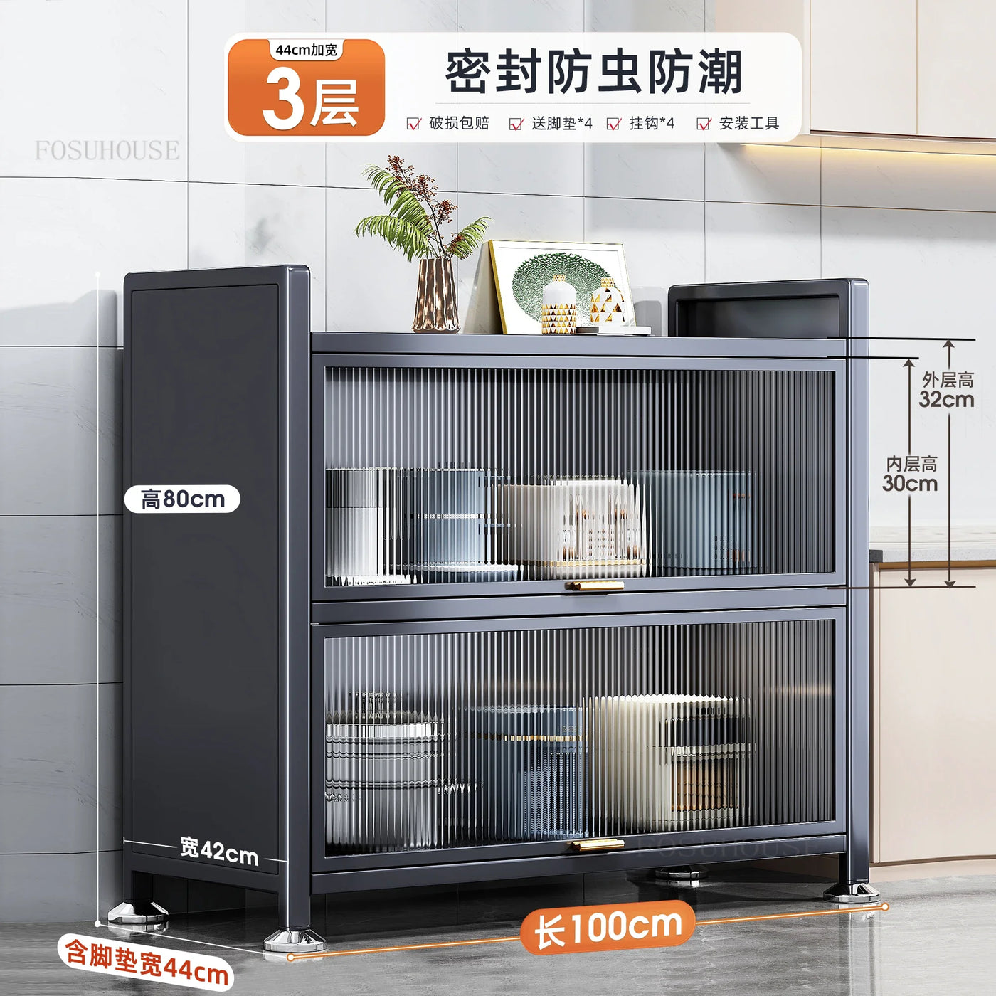 Floor Multi-layer Home Storage Cabinets Kitchen Furniture Nordic Kitchen Cabinets Rack Multi-functional Bowl Sideboard Cabinet Y