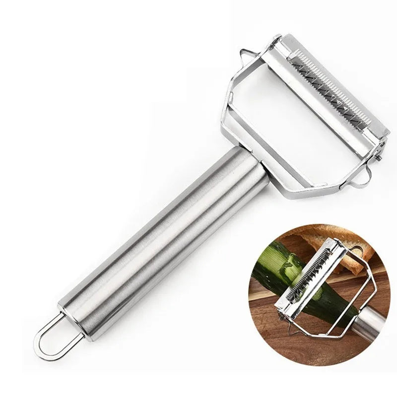 Multi Function Kitchen Gadgets, Vegetable Tools, 304 Stainless Steel, Potato Radish Cutter, Scraping Peeler