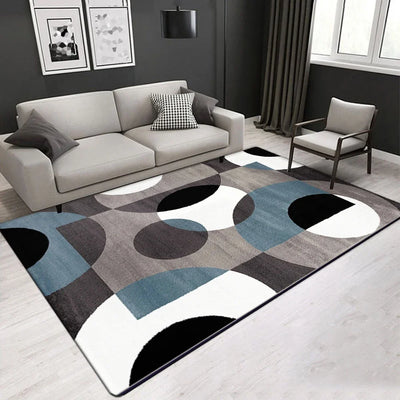 European geometric lines printed decorative carpet bedroom bathroom living room restaurant kitchen balcony elegant ground mat