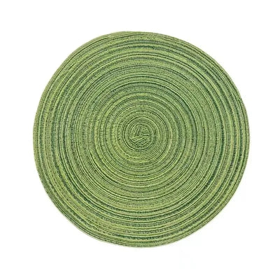 Round Table Mat Table Placemats for Tablemat Ramie Insulation Pad Placemat Linen Non Slip Table Mats Home Decoration Pad Coaster