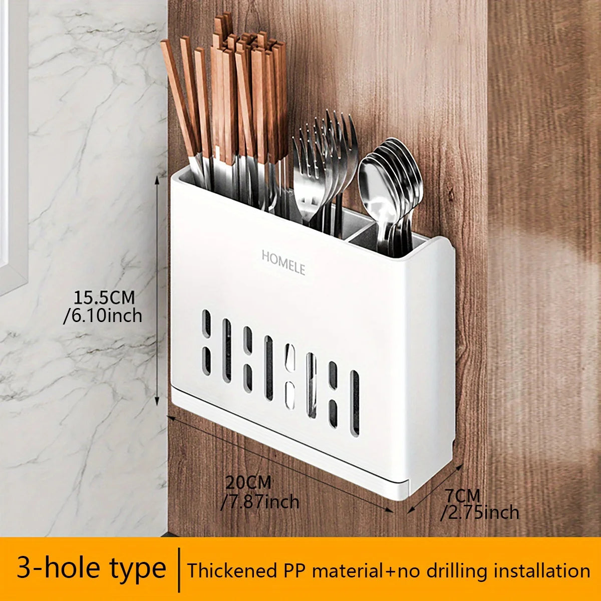 1pc Flatware Organizer, Multifunctional Cutlery Storage Rack With Detachable Water Drain Base, Chopsticks Holder, Utensil Holder