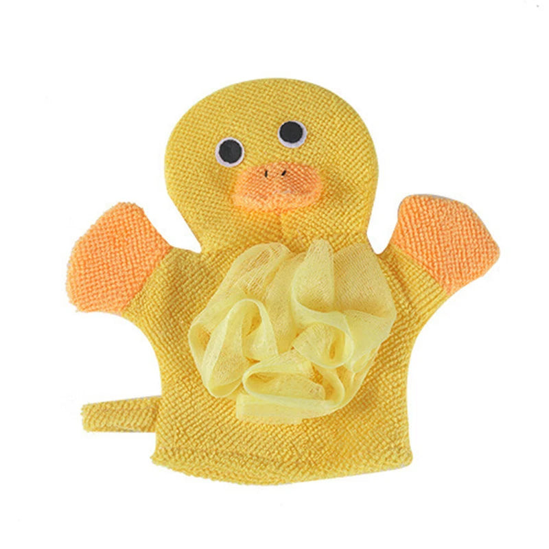 Cartoon Baby Bath Brushes Shower Wash Cloth Towels Soft Fabric Strong Water Absorption Cute Animals Style Kids Care Accessories