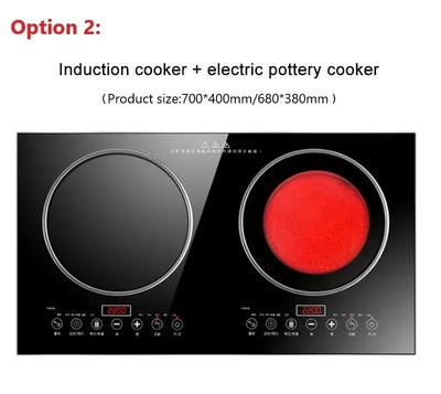 110V/220V New Design Hot Sale High Power Multi-function Double Burner Induction Stove 2 Hob Electric Cooking Stove