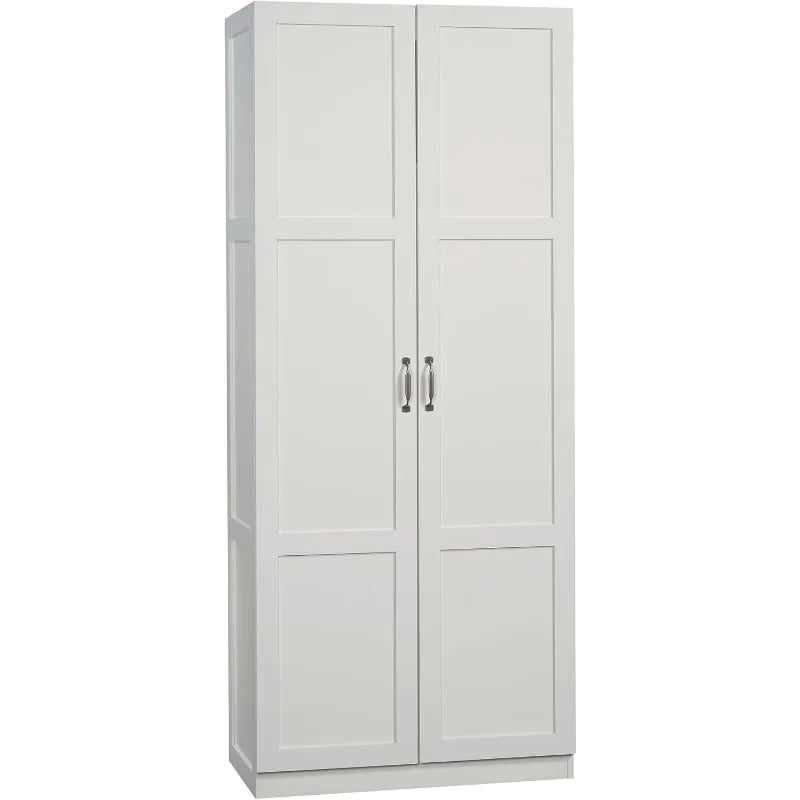 Sauder Select Storage Cabinet/ Pantry cabinets, White finish 16.1"D x 29.61"W x 71.1"H