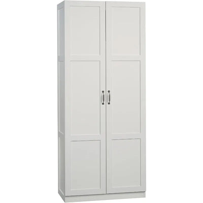 Sauder Select Storage Cabinet/ Pantry cabinets, White finish 16.1"D x 29.61"W x 71.1"H