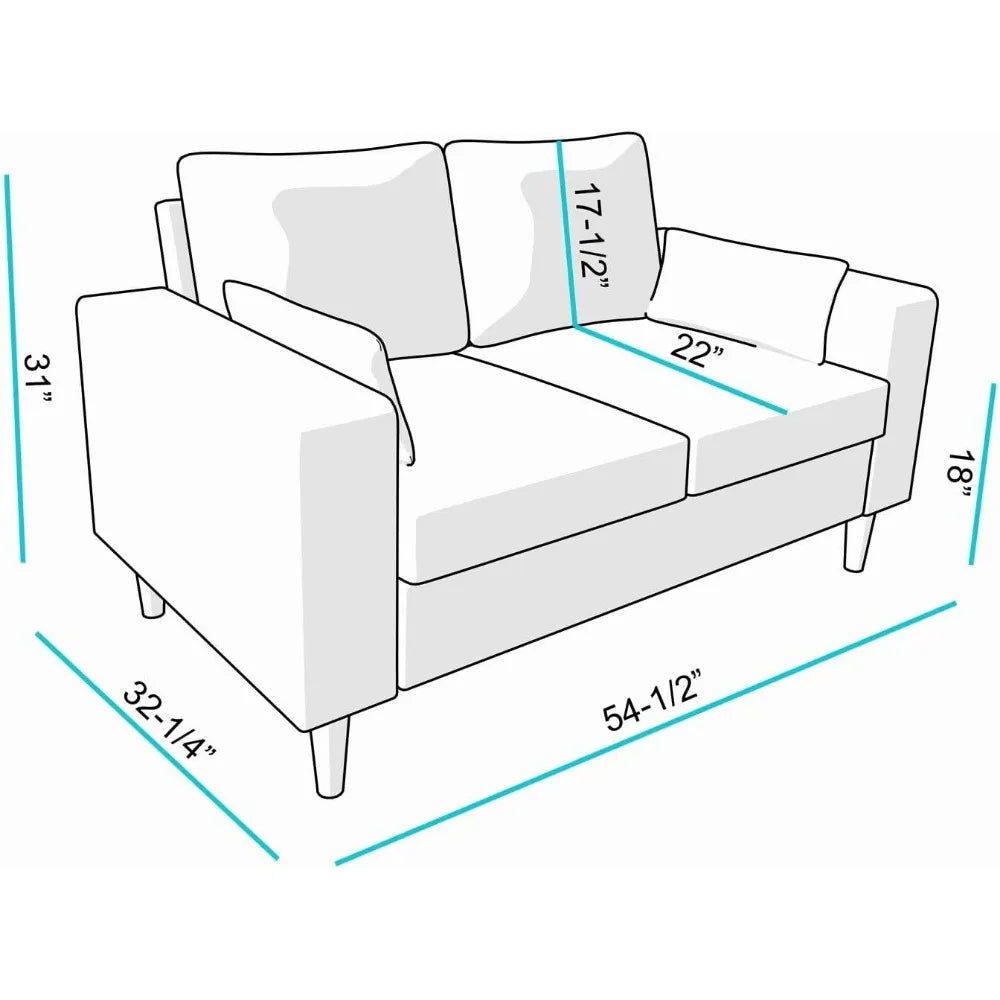 2 Seater & 3 Seater Fabric Corner Sofa Living Room Suite Set, Sofa Sets for Living Room,  Solid Iron Frame build Grey