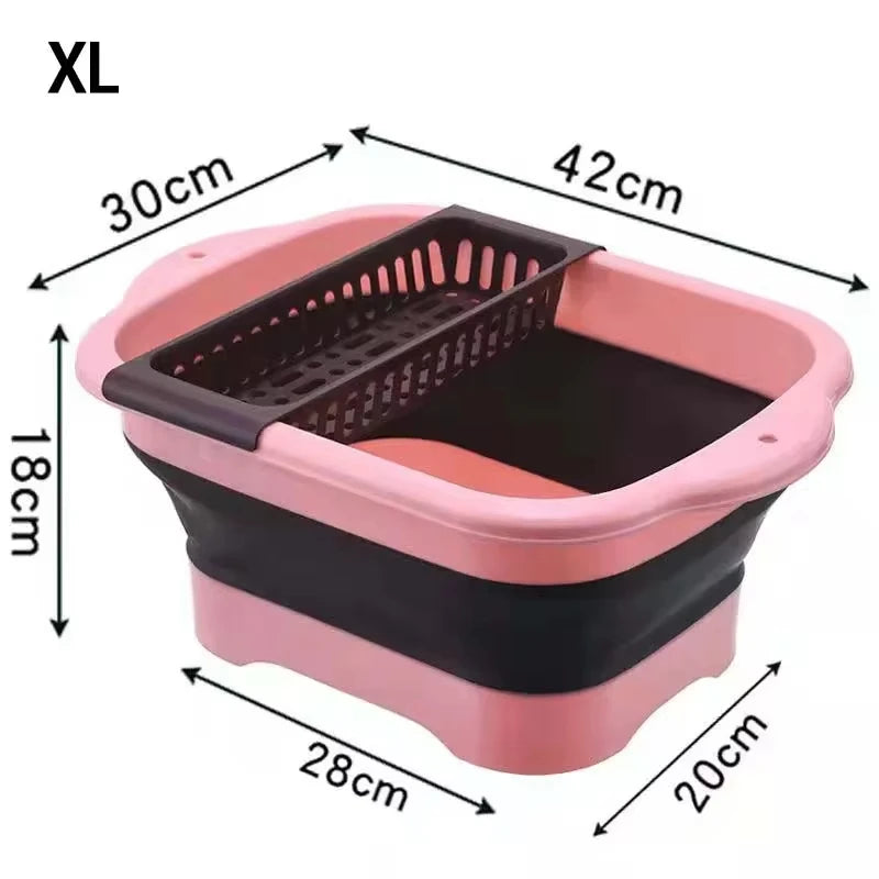 Foldable Strainer Fruit Vegetable Washing Basket Colander Dish Drainer Silicon Collapsible Drainer Kitchen Storage Tool