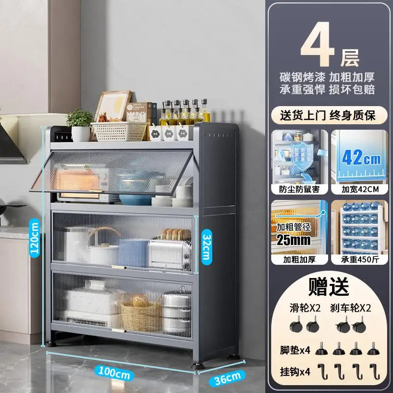 Kitchen Storage Rack Multi-functional Gap Storage Cabinet Multi-layer Storage Cabinet Gap Side Storage Cabinet Cupboard