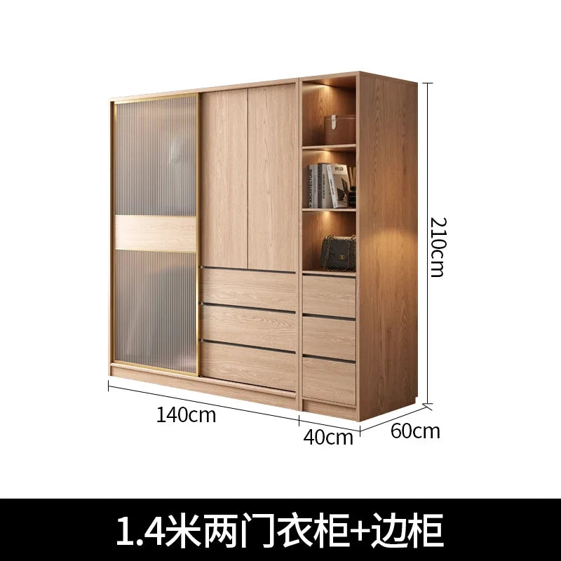 Wooden Luxury Wardrobes Modern Clothes Storage Organizer Wardrobes Apartment Display Mueble Para Colgar Ropa Furniture Bedroom