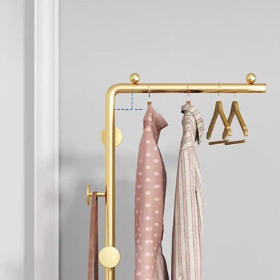 Place Saving Clothes Rack Golden Minimalist Shelfs Home Modern Clothes Hanger Stand Closets Perchero De Pie Nordic Furniture