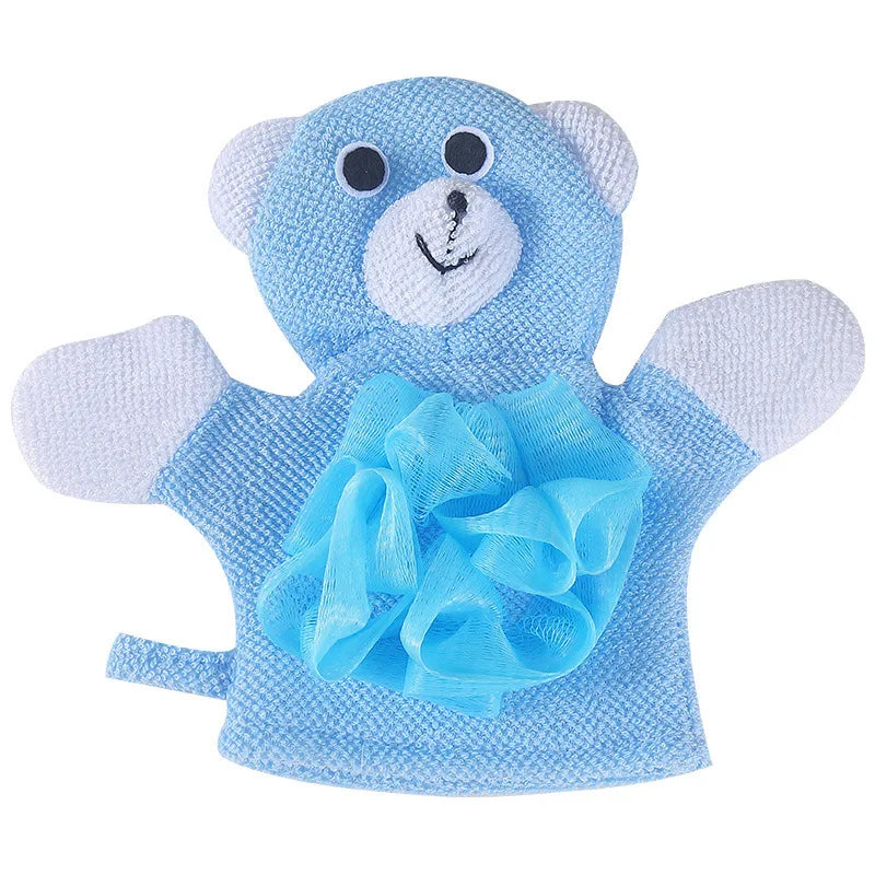 Cartoon Baby Bath Brushes Shower Wash Cloth Towels Soft Fabric Strong Water Absorption Cute Animals Style Kids Care Accessories