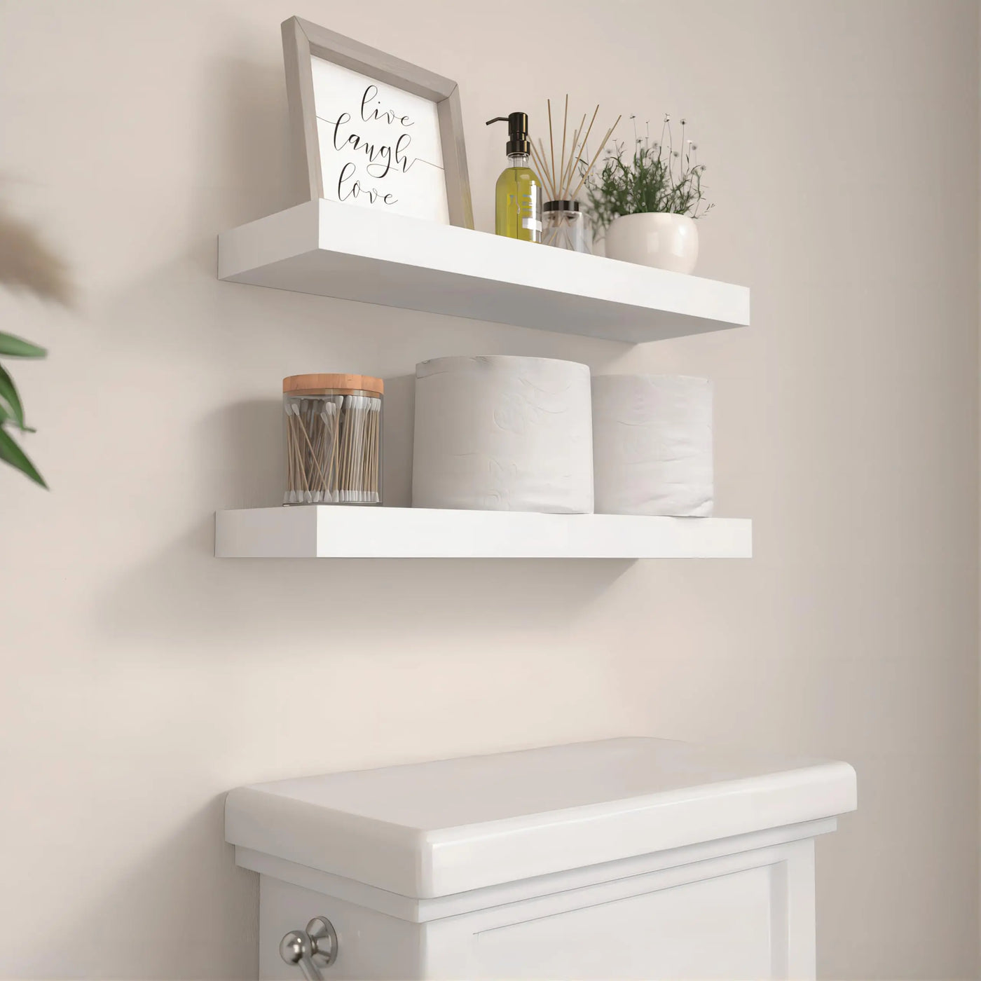 White 6Pcs Floating Shelves, Wall Mounted Small Shelves for Room, Modern Hanging Shelves, Display Wall for Wall Décor