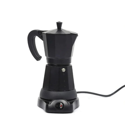 110V/220V Aluminum Electric Mocha Pot 6 Cups Itali Coffee Maker Household Fast and Convenient Electric Coffee Pot Barista Tools