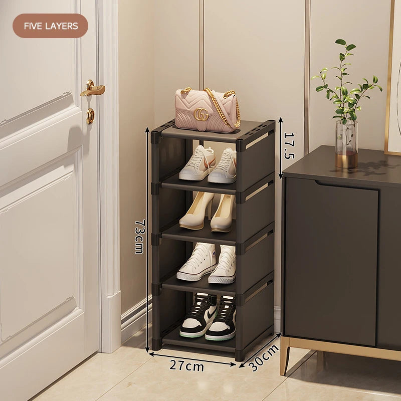 Shoe Rack Storage Organizer Simple Multi-Layer Living Room Vertical Shoes Rack Sneakers Cabinets Removable Household Furniture