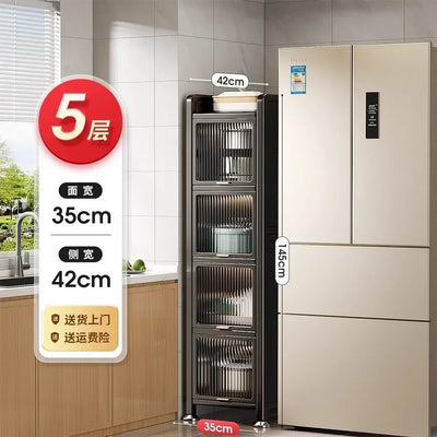 Modern Metal Kitchen Cabinets Multi-layer Storage Cabinet Floor Racks Multifunctional Furniture for ZT50KC