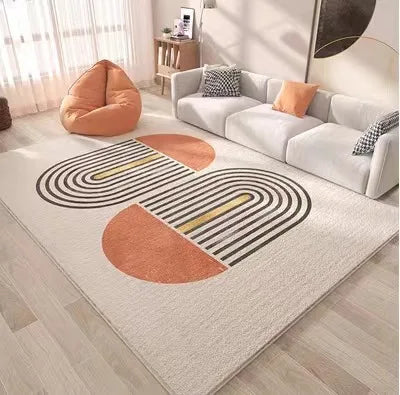 Washable Hot Sale Cute Warm Geometric Faux Cashmere Rug Living Room Sofa Bedroom Bedside Rug Anti-slip and Dirty Resistant