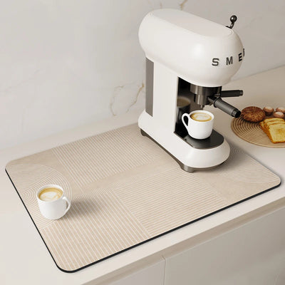 Coffee Machine Mat Drain Pad Quick Dry Dish Drying Mats Super Absorbent Tableware Draining Pad Kitchen Dinnerware Placemat Rug