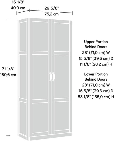 419496 Miscellaneous Storage Storage Cabinet, 29.61 " x D: 16.02 " x H: 71.50", Cinnamon Cherry finish