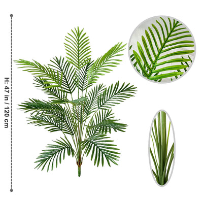 65-125cm Large Artificial Plants Fake Green Palm Plant Branches Plastic Leaves Tall indoor Faux plant For Home Garden Room Decor