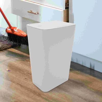 Cover Bathroom Trash Can Office Trashcan Wastebasket Plastic Bin Household Garbage