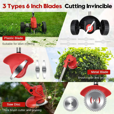 Electric Lawn Mower Orchard Grass Trimmer Lithium Battery High Power