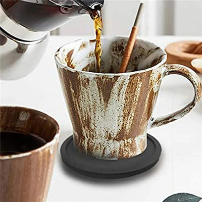 Round Silicone Coasters Heat Resistant Rubber Tea Cup Mat Drinking Coffee Cup Glass Beverage Holder Pad Decor Table Mat 2024 New